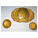 Military Buttons 7 Emblem (Civil War)