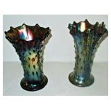 Pair of Carnival Glass Vases