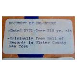 Information on back of indenture