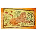 Hooked Rug w/ Lion