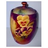Paint Decorated Wooden Jar