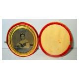 Tin Type in Oval Frame