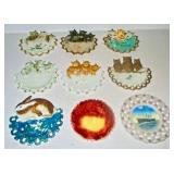 Milk Glass Animal Plates