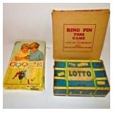 Cootie , Lotto, & Ring Toss Games