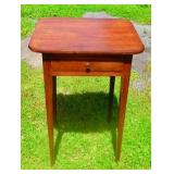 One Drawer Stand w/Hepplewhite Legs