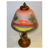 Reverse Painted Lamp