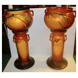 Pair of Roseville Pinecone Jardinieres