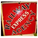 Large Porcelain Railway Express Sign