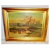 Framed Oil On Canvas