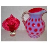 Coin Spot Pitcher & Vase