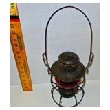 Florida Railroad Lantern w/ Red Globe