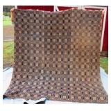 Large Blue & White Coverlet