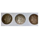 3 Morgan Silver Dollars