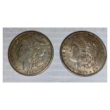 2 Morgan Silver Dollars