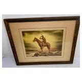 Mounted Indian print