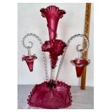 Victorian Art Glass Epergne