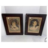 Framed Currier & Ives Prints