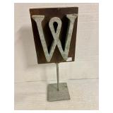 "W" Metal Art