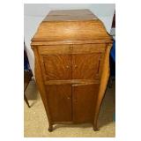 Oak Phonograph Cabinet