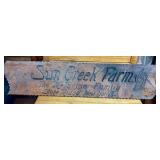 Carved Wooden Farm Sign