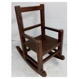 Mission style Doll Rocker