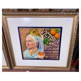 Framed Fruit Crate Label