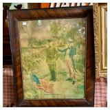 WW I PRInt- Gen Pershing & Uncle Sam