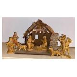 Vintage Composition Nativity Set