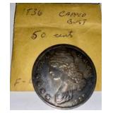 1836 Cameo Bust 50 Cent Piece
