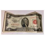Red Seal 2 Dollar Bill