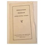 1935 Andes School Dedication Program