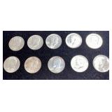 10-1964 Silver JFK Half Dollars