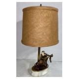 Figural Lamp on Marble Base