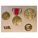 USA Good Conduct & WWII Medals