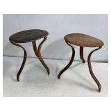 Pair of Metal Milking Stools
