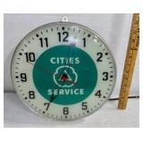 CIties Service Advertising Clock
