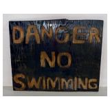 "NO SWIMMING" Sign