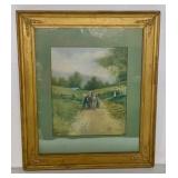 Framed Pastoral Picture