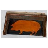 Folk Art Pig Painting