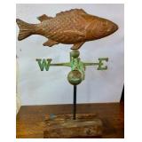 Fish Weather Vane w/ Directionals