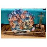 Floral Freplace Screen & Acc.
