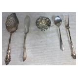 Sterling Tea Strainer & Utensils