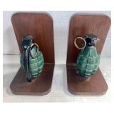 WW II Hand Gernade Booksends