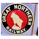 Vintage 34" Railroad Sign