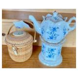 Tea Caddy & Tea Pot w/ Warmer