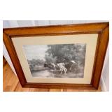 Framed Cow Picture