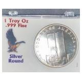 Twin Towers 1 oz. Silver Round
