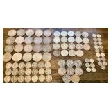Overview - Silver Coins From Estate
