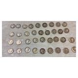 36 Silver Mercury Dimes
