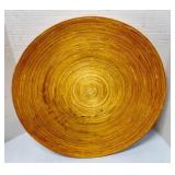 Large, Shallow Wooden Bowl